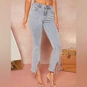 Simple Society Bling Fringe Hem Jeans size 5/27